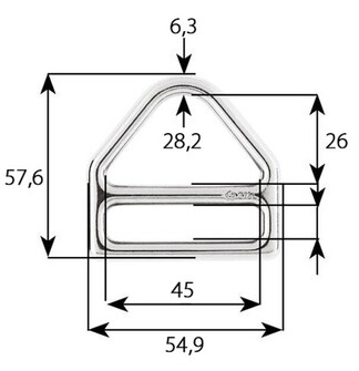 TURVAVALJAAN KIINNIKE  6X45mm