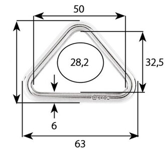 TURVAVALJAAN KIINNIKE 6x50mm