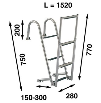 UIMATIKAS, TAITTUVA, 152×28 CM, 6 ASKELMAA