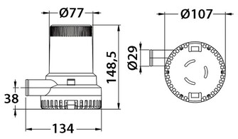 UPPOPUMPPU PILSSIPUMPPU UP1600 12V 100L/MIN