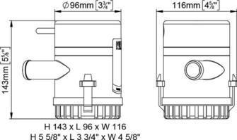 UPPOPUMPPU UP1500 12V 95L/MIN