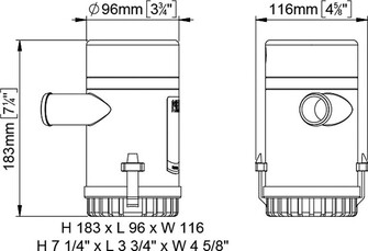 UPPOPUMPPU UP2000 12V 126L/MIN