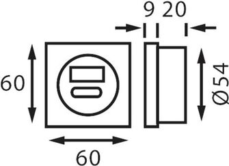 USB-LIITIN 12-30V, KROMATTU