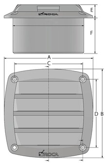 VENTTIILIRITILÄ 85x85MM, MATTAMUSTA