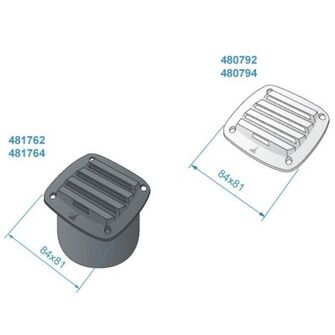 VENTTIILIRITILÄ 85x85MM, MATTAVALKOINEN