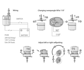 W5 TUULILASINPYYHKIJÄ 12V, TÄYDELLINEN