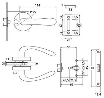 WC- JA VÄLIOVEN LUKKO UPOTETTAVA