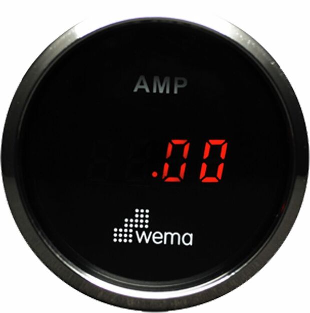 AMPPEERIMITTARI  +/- 150 AMP, MUSTA/RUOSTUMATON TERÄS