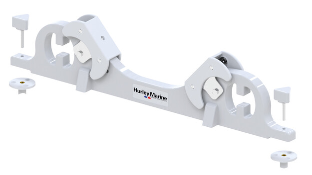 CHOCKS KIINNITYSKIILA KANSILEVYLLÄ, VALKOINEN