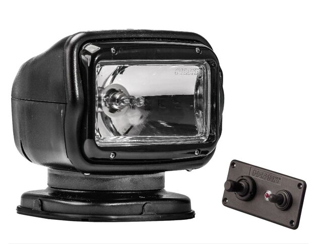 GOLIGHT GT HALOGEN VALONHEITIN, MUSTA, KIINTEÄ ASENNUS/KIINTEÄ KAUKOSÄÄDIN