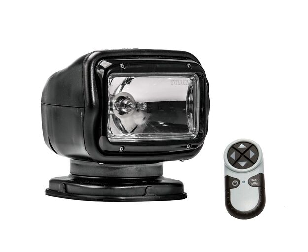 GOLIGHT GT HALOGEN VALONHEITIN, MUSTA, KIINTEÄ ASENNUS/LANGATON KAUKOSÄÄDIN