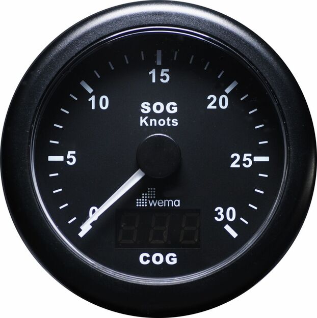 GPS NOPEUSMITTARI 30S, MUSTA