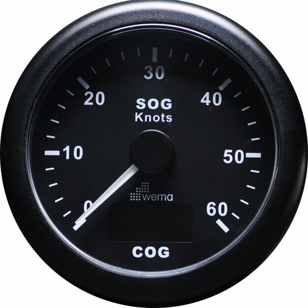 GPS NOPEUSMITTARI 60 S, MUSTA