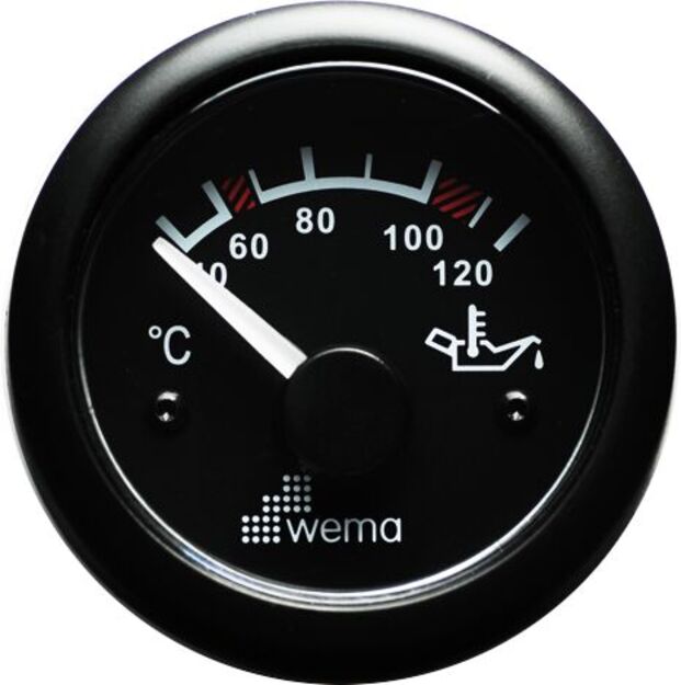 ÖLJYNLÄMPÖTILAMITTARI 120°, MUSTA