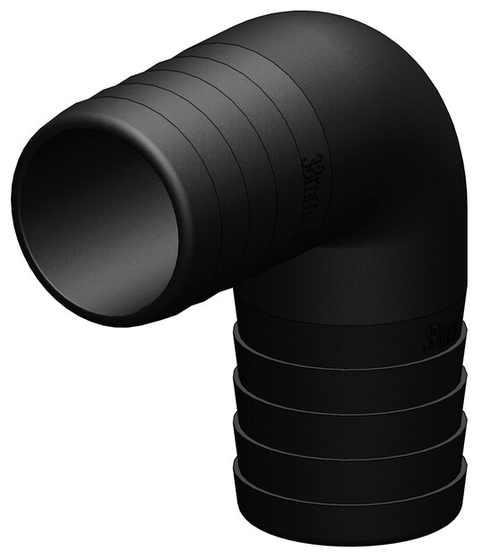 MUSTA KULMAYHDE 90° 38MM