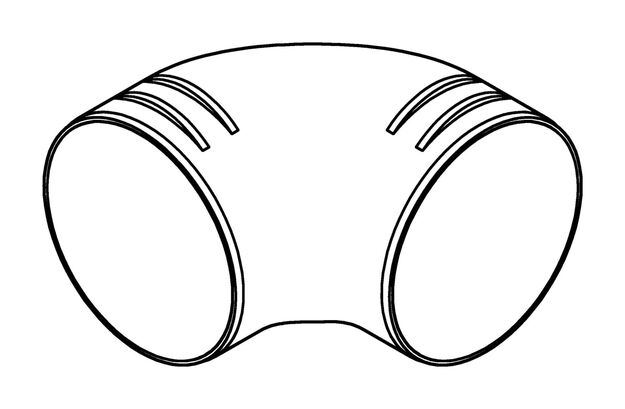 MUTKAKAPPALE 90 AST MUSTA 90MM