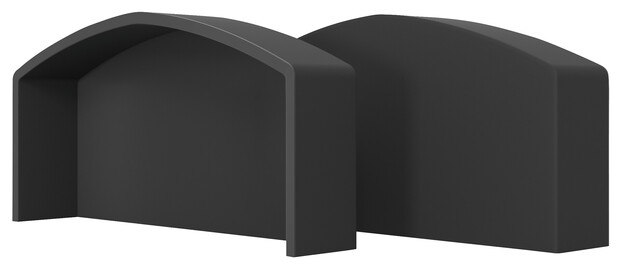 PÄÄTEKAPPALE QBE 65MM LISTAAN, MUSTA