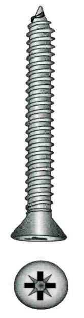 PELTIRUUVI UPPOKANTA 4,2X19MM