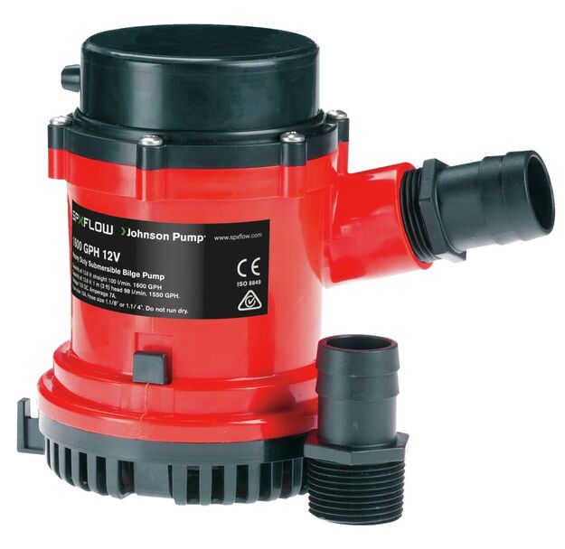 PILSSIPUMPPU SUURTEHO 1600 GPH 24V