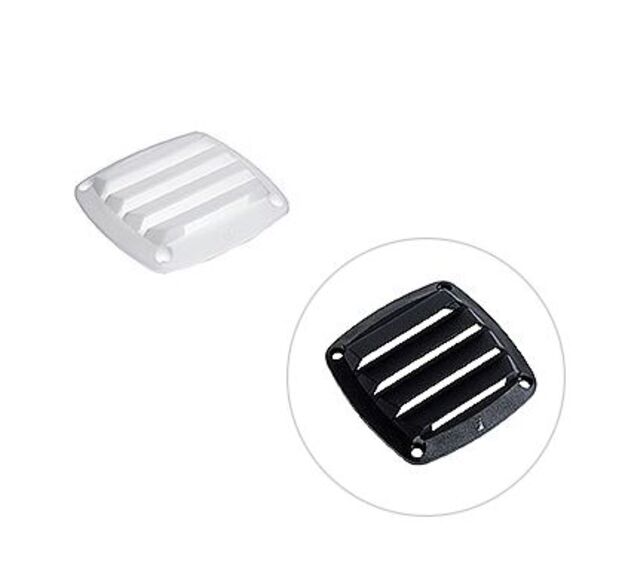 POLYPROPYLEENI-VENTTIILI 85x85MM, MUSTA