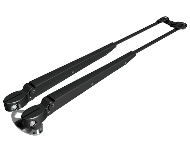 PYYHKIJÄN KAKSOISVARSI 454-591MM, MUSTA