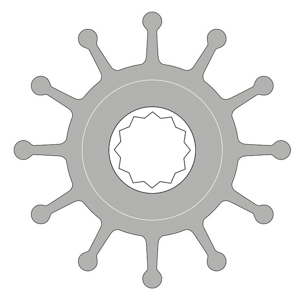 SIIPIPYÖRÄ F5 PUMPPUUN, RIHLATTU