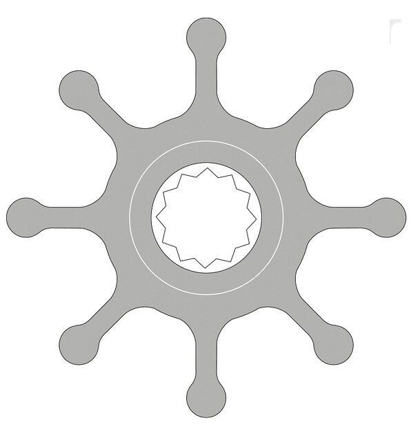 SIIPIPYÖRÄ F7 PUMPPUUN, RIHLATTU