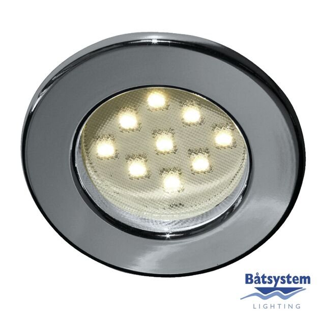 VALAISIN PINTO 9-SMD LED, KROMATTU