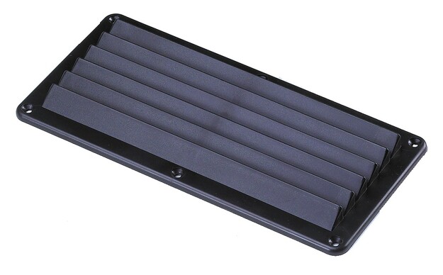 VENTTIILIRITILÄ MUSTAA MUOVIA, 100x200MM