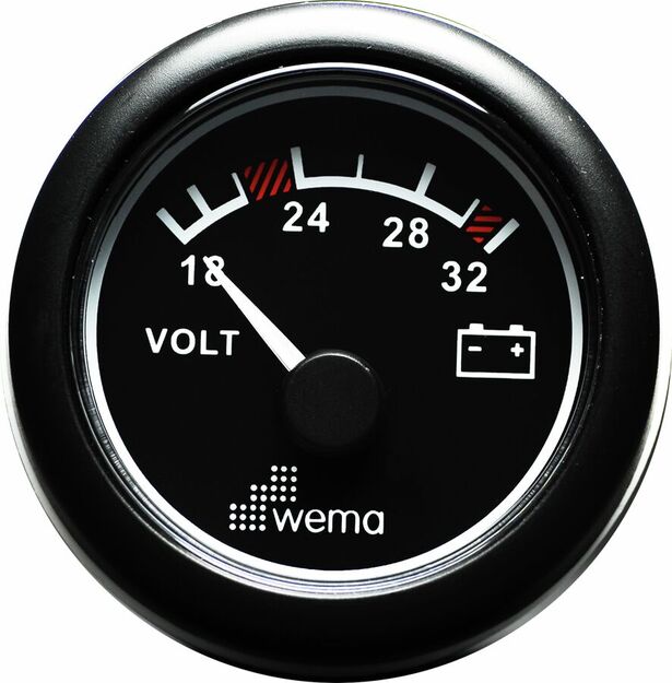 VOLTTIMITTARI 24V, MUSTA