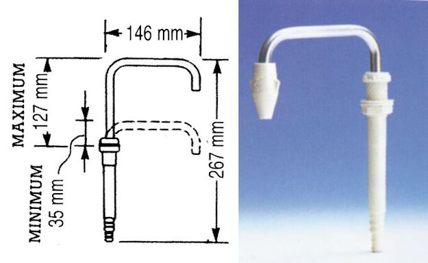 WHALE VEDENJUOKSUTIN, SULJETTAVA 1/2” LETKULLE