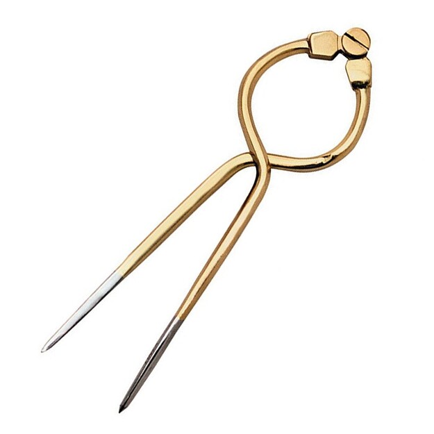 YHDENKÄDEN HARPPI TÄYSMESSINKIÄ 150MM